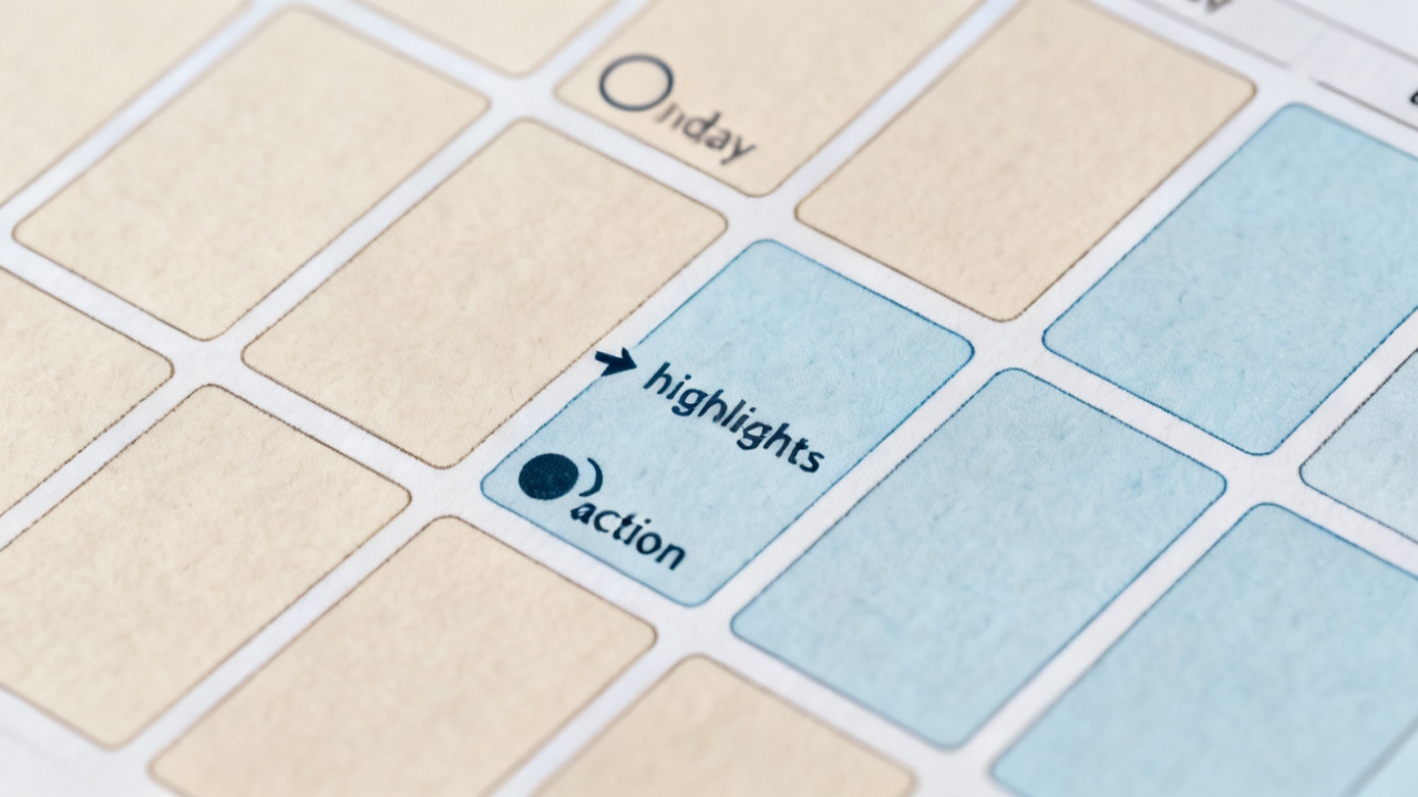 Turn Highlights into Action Cards the Same Day — desk detail