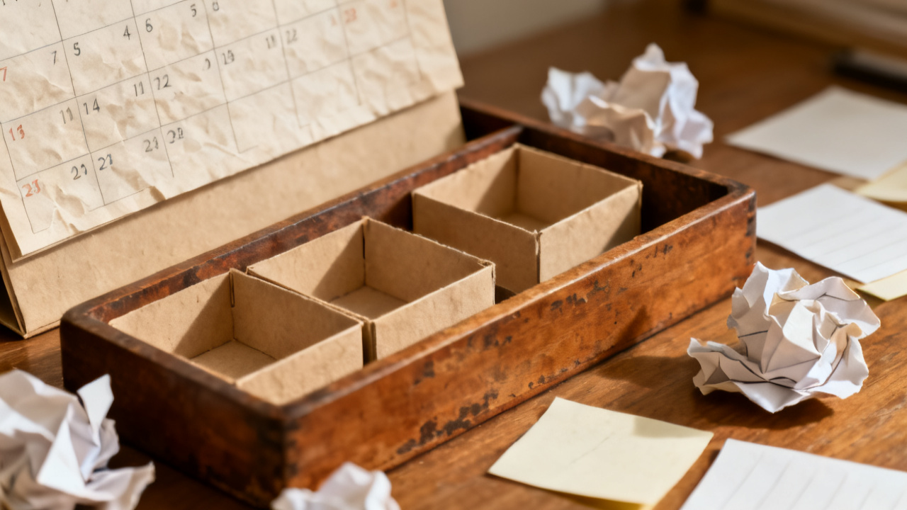 A Paper Scrap Tray Before Notes Hit the App — desk detail