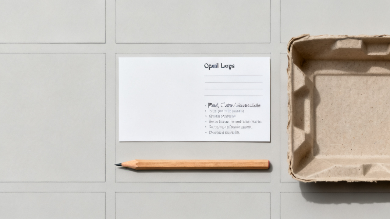 An Open-Loops Note That Is Not Another Todo App — desk detail