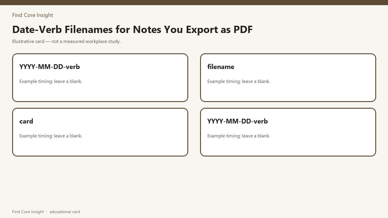 Date-Verb Filenames for Notes You Export as PDF — illustrative card