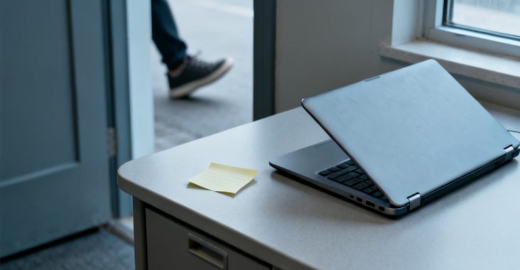 Highlight Only Verbs So Reading Notes Stay Short — desk scene