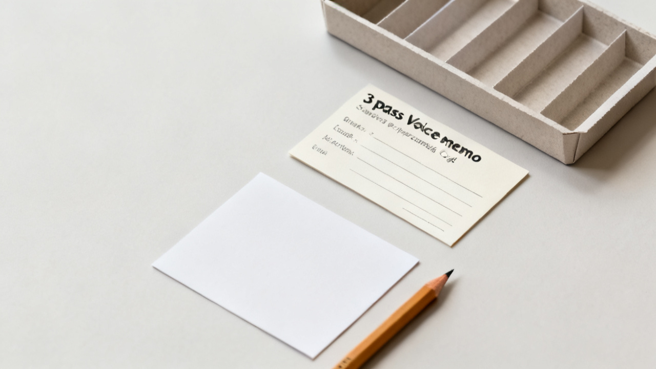 Turn Voice Memos into Written Insights in Three Passes — desk detail