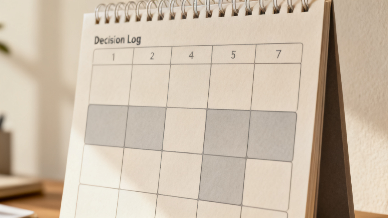 A One-Page Decision Log Beats Memory for Team Choices — desk detail