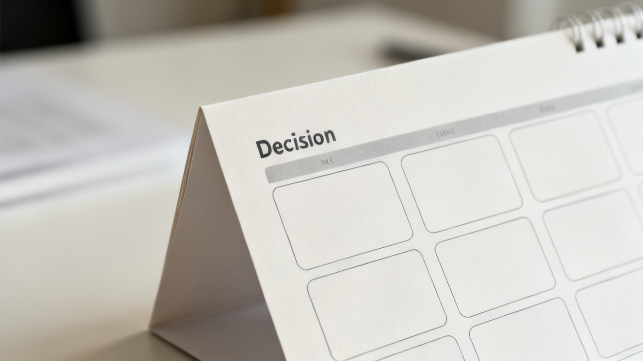 Put the Decision on the Calendar Instead of Another Meeting — desk detail
