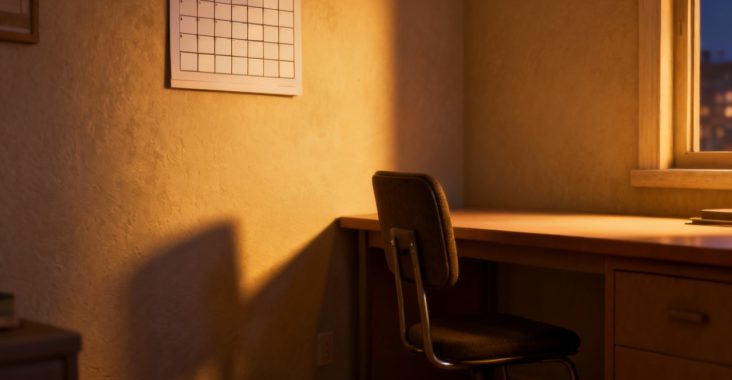 Write the No Before You Write the Yes — desk scene
