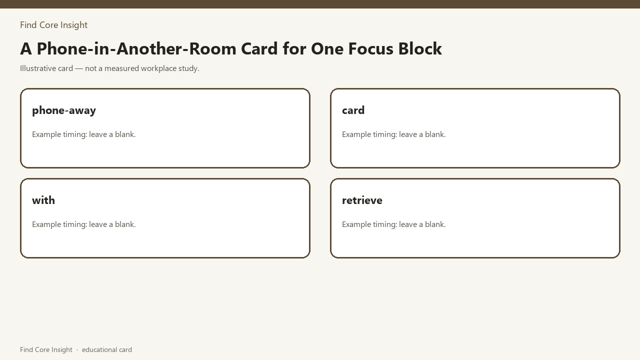 A Phone-in-Another-Room Card for One Focus Block — illustrative card