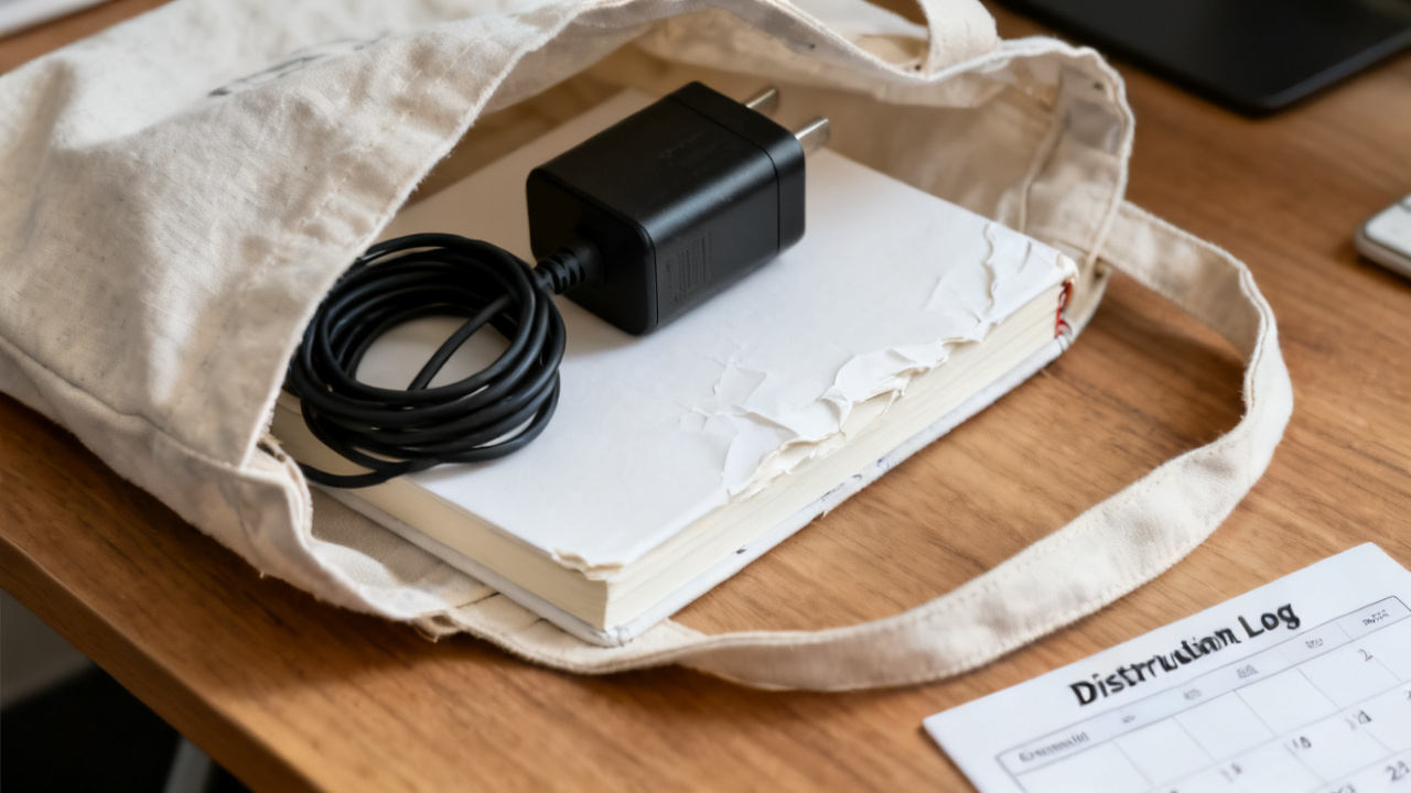 Keep a Distraction Log That Changes Next Week’s Calendar — desk detail