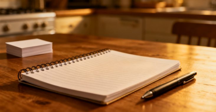 A One-Tab Browser Rule for a 45-Minute Block — desk scene