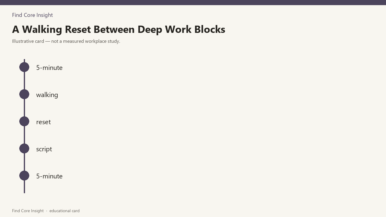 A Walking Reset Between Deep Work Blocks — illustrative card