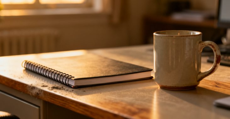 Close the Day With Tomorrow’s First Written Line — desk scene
